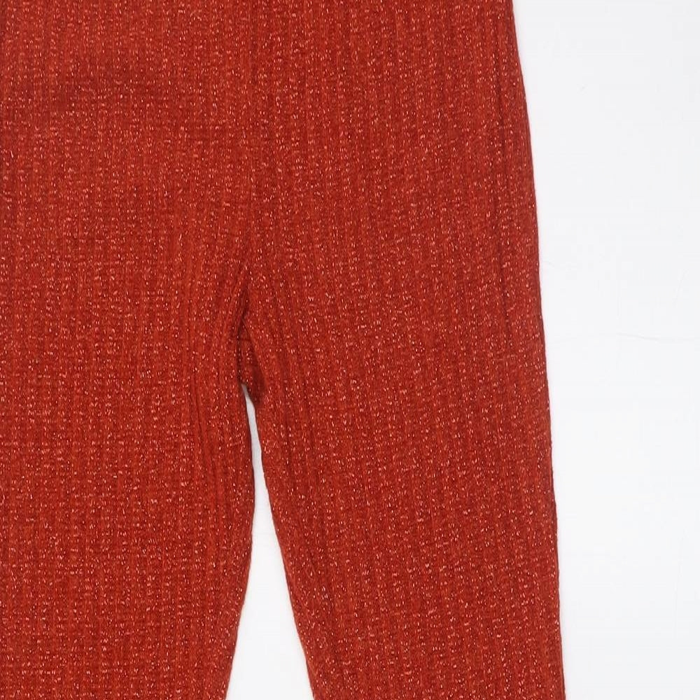 Womens UK Size 4 ASOS Regular Fit  Orange Trousers