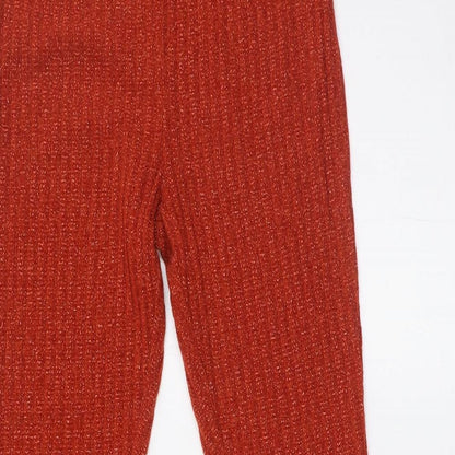 Womens UK Size 4 ASOS Regular Fit  Orange Trousers