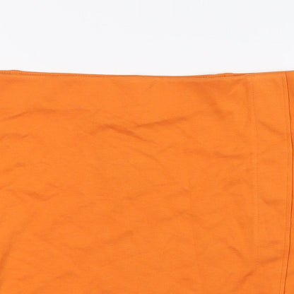 H&M Womens Orange Viscose A-Line Skirt Size XL