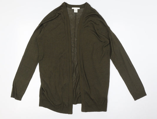 Womens UK Size XS H&M Green Cardigan Jumper