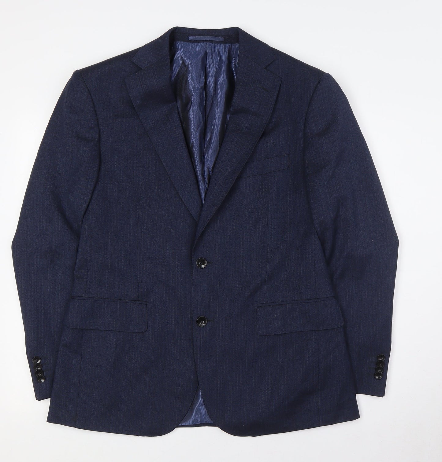 Mens UK Size 38 Marks and Spencer Regular Blue Suit Jacket