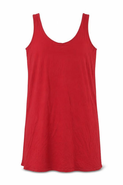 Marks & Spencer Womens Red Solid Viscose Cami Dress Size L