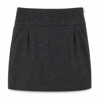 Skunkfunk Womens Grey Polyester A-Line Skirt Size 12 Zip - Pockets