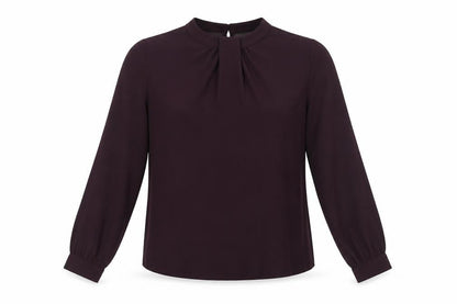 Dorothy Perkins Womens Purple Polyester Basic Button-Up Size 8 Mock Neck