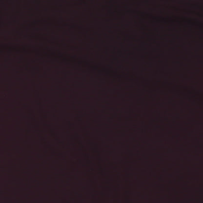 Dorothy Perkins Womens Purple Polyester Basic Button-Up Size 8 Mock Neck