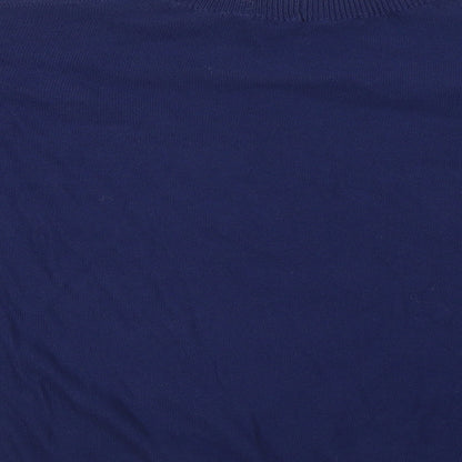 Tortona Womens Blue Crew Neck Polyester Pullover Jumper Size S - Cold Shoulder