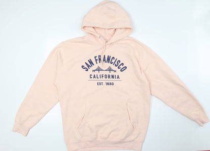 Lane Seven Womens Pink Cotton Pullover Hoodie Size XL - San Francisco