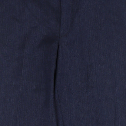 Marks and Spencer Mens Blue Polyester Trousers Size 34 in L29 in Regular Zip