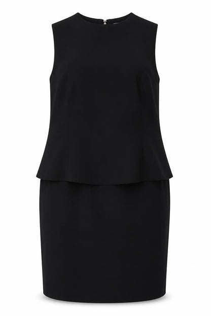 Very Womens Black Polyester A-Line Size 18 Round Neck Zip