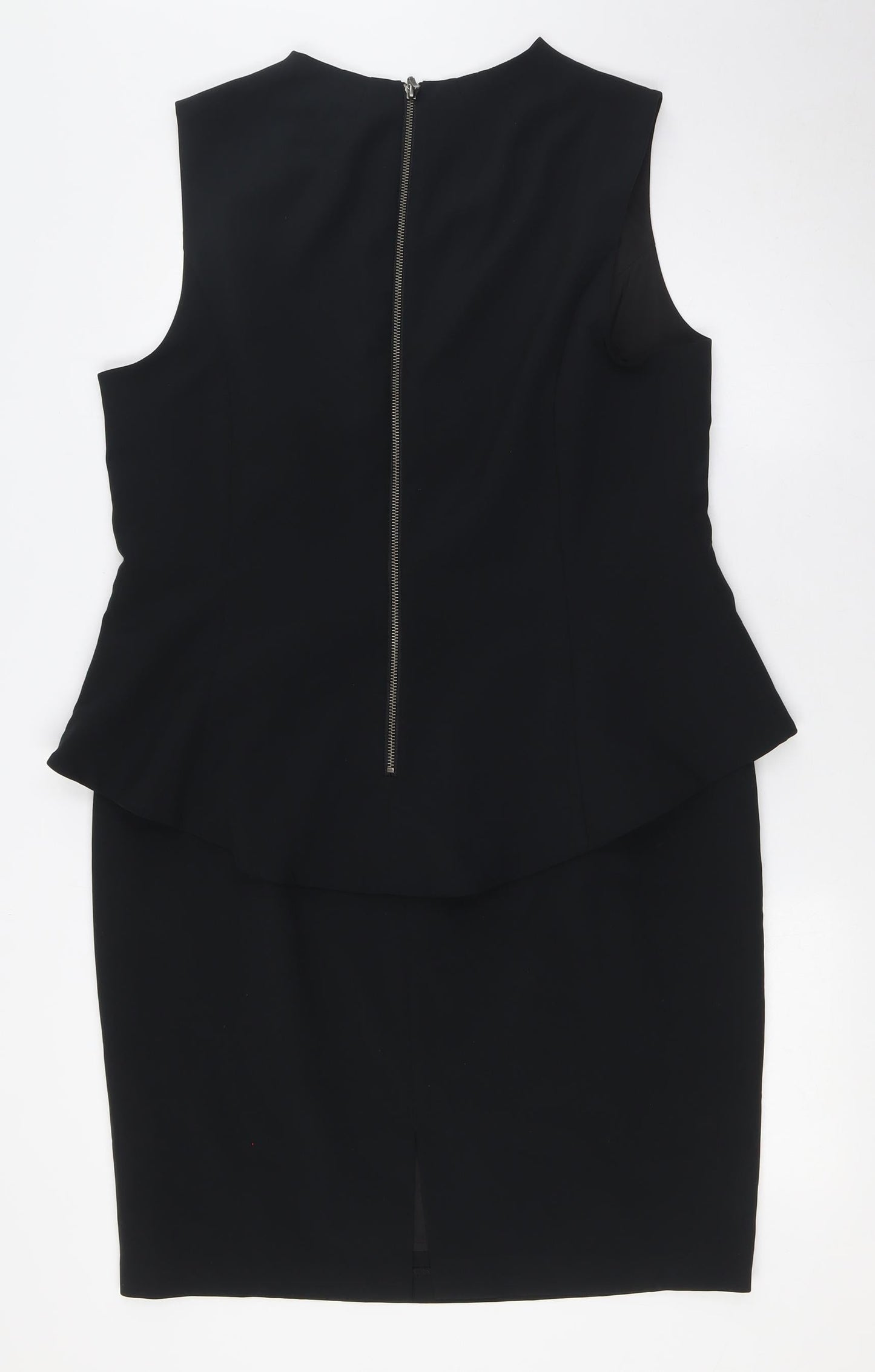 Very Womens Black Polyester A-Line Size 18 Round Neck Zip
