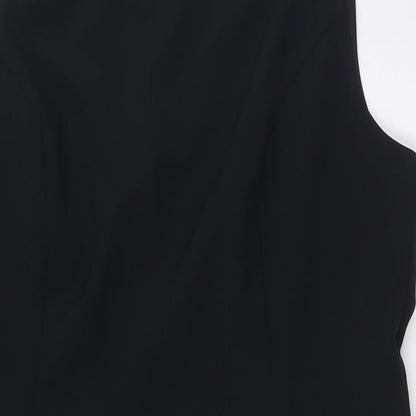 Very Womens Black Polyester A-Line Size 18 Round Neck Zip