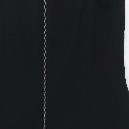 Very Womens Black Polyester A-Line Size 18 Round Neck Zip
