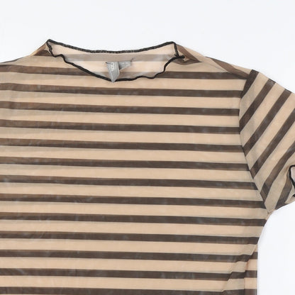 Womens UK Size 10 ASOS Brown Basic Button-Up