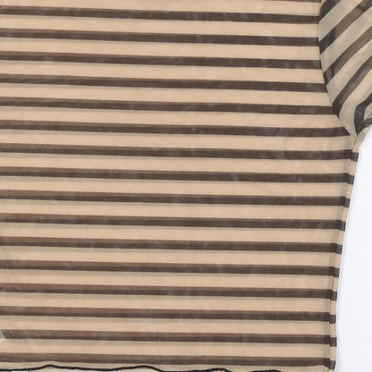 Womens UK Size 10 ASOS Brown Basic Button-Up