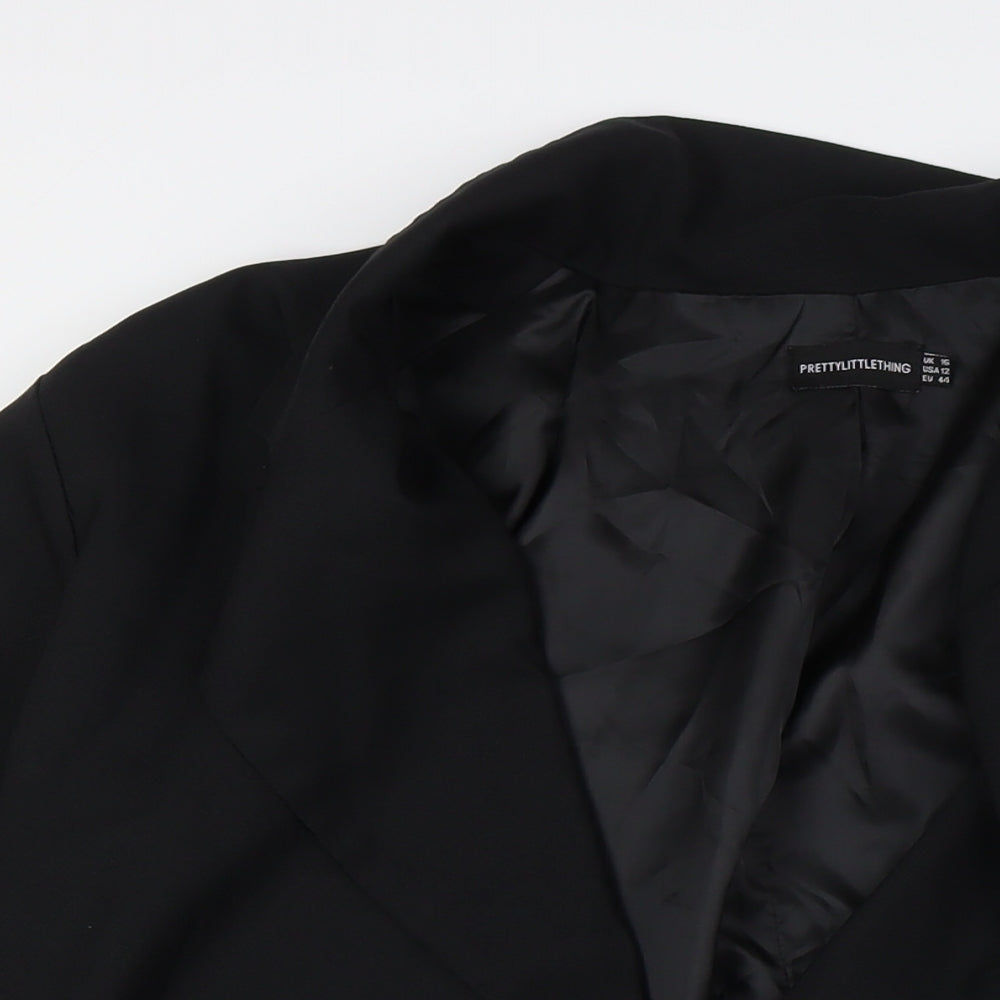 Womens UK Size 16 PRETTYLITTLETHING Black Jacket
