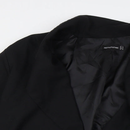 Womens UK Size 16 PRETTYLITTLETHING Black Jacket