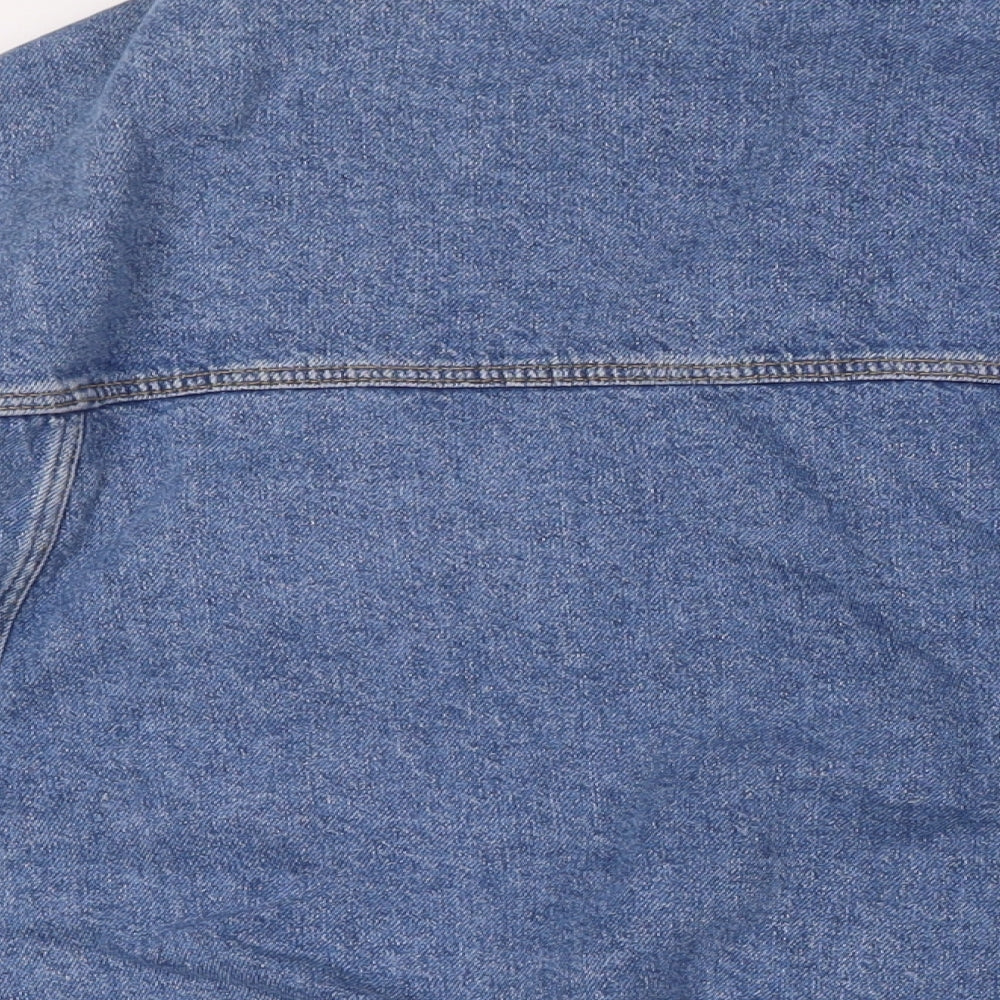 ASOS Mens Blue Jacket Size L Button - Cord Collar