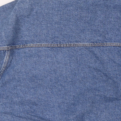 ASOS Mens Blue Jacket Size L Button - Cord Collar