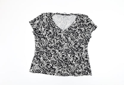 Womens UK Size 20 BM Collection White Basic T-Shirt
