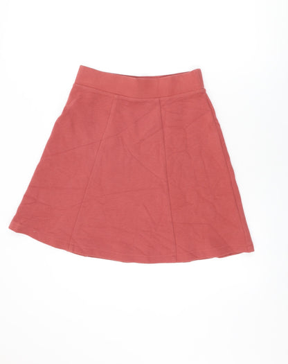 Marks and Spencer Womens Pink Cotton Skater Skirt Size 10