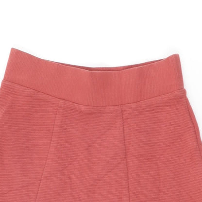 Marks and Spencer Womens Pink Cotton Skater Skirt Size 10
