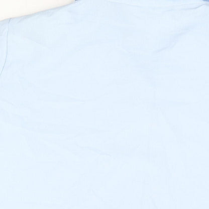 Womens UK Size 18 Emma Collection Blue Basic Button-Up