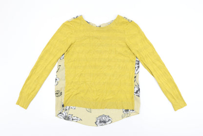 Womens UK Size 10 NEXT Yellow Basic T-Shirt