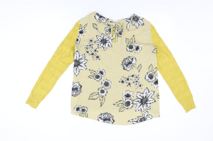 Womens UK Size 10 NEXT Yellow Basic T-Shirt