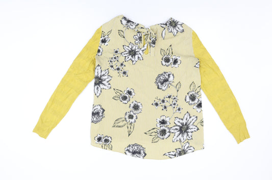 Womens UK Size 10 NEXT Yellow Basic T-Shirt