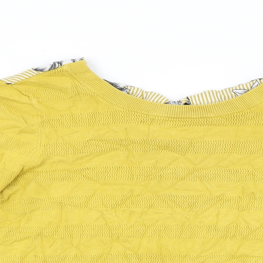 Womens UK Size 10 NEXT Yellow Basic T-Shirt