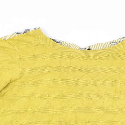Womens UK Size 10 NEXT Yellow Basic T-Shirt