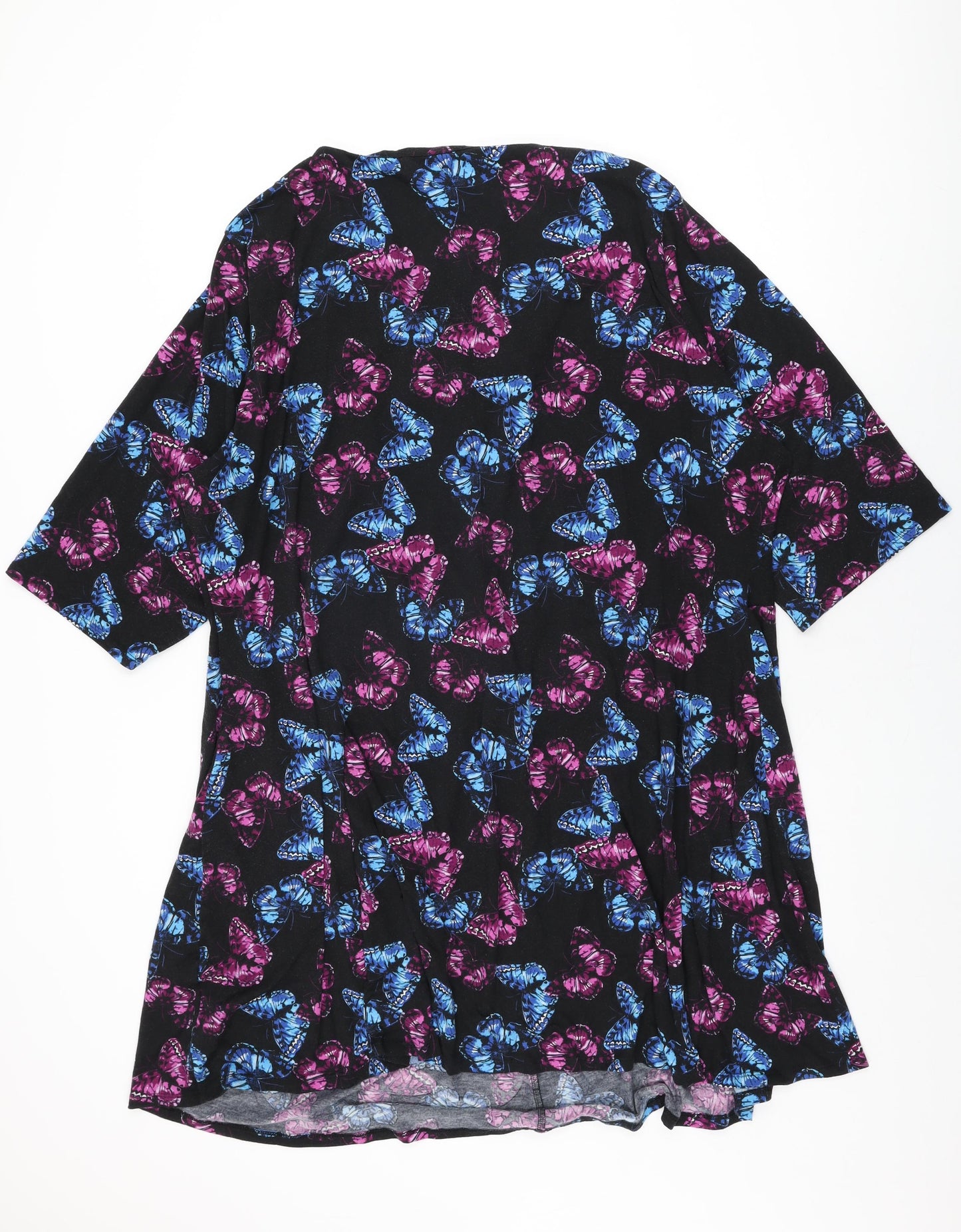 Capsule Womens Black Geometric Polyester Shift Size 30 V-Neck Pullover