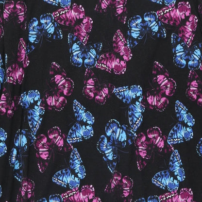 Capsule Womens Black Geometric Polyester Shift Size 30 V-Neck Pullover