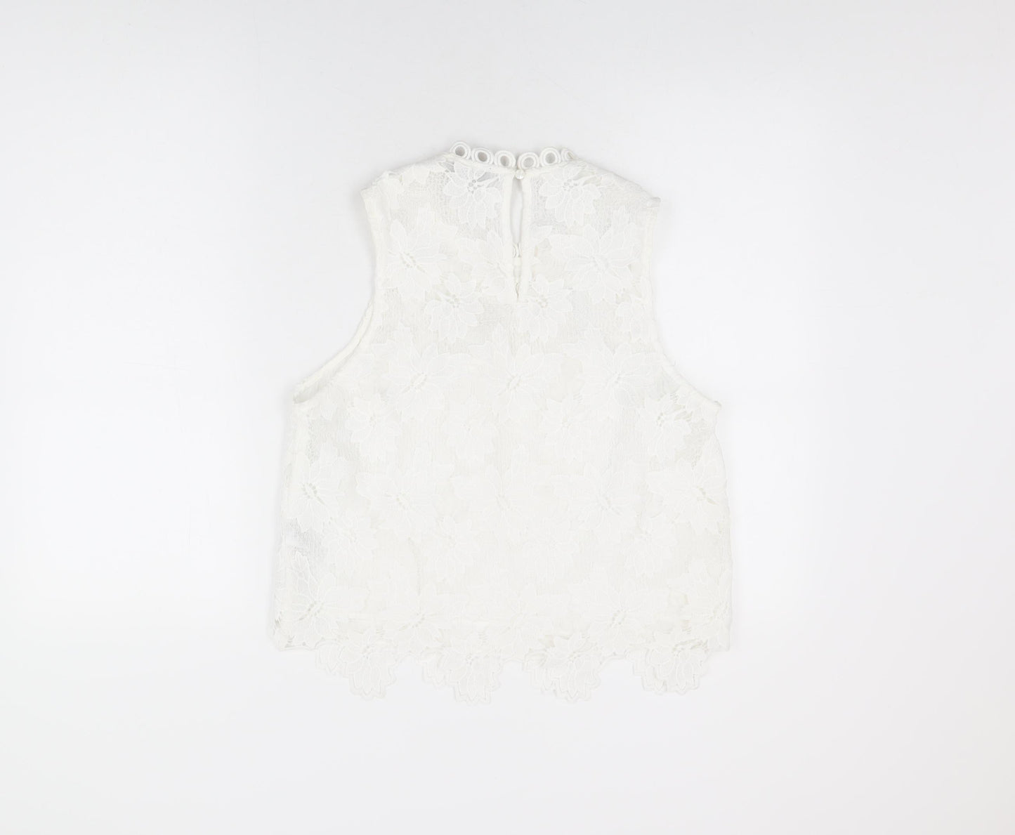 Womens UK Size 14 Topshop White Basic T-Shirt