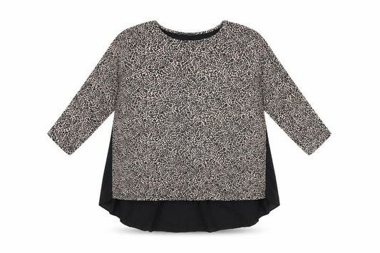 Marks & Spencer Womens Beige Animal Print Viscose Basic T-Shirt Size 10 Round Neck