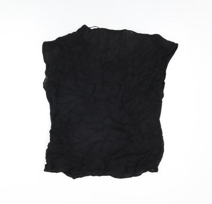 Sandwich Womens Black Viscose Basic T-Shirt Size 16 Round Neck