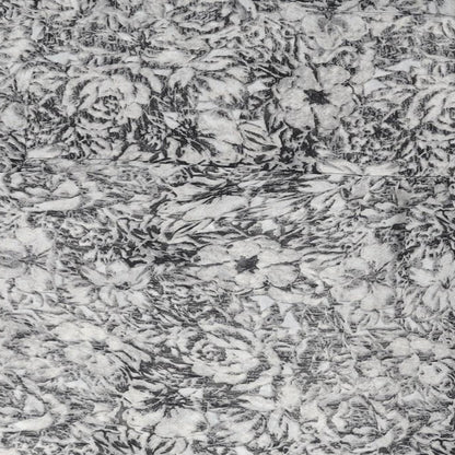 Ellos Womens Grey Floral Polyester Basic Button-Up Size 32 Round Neck