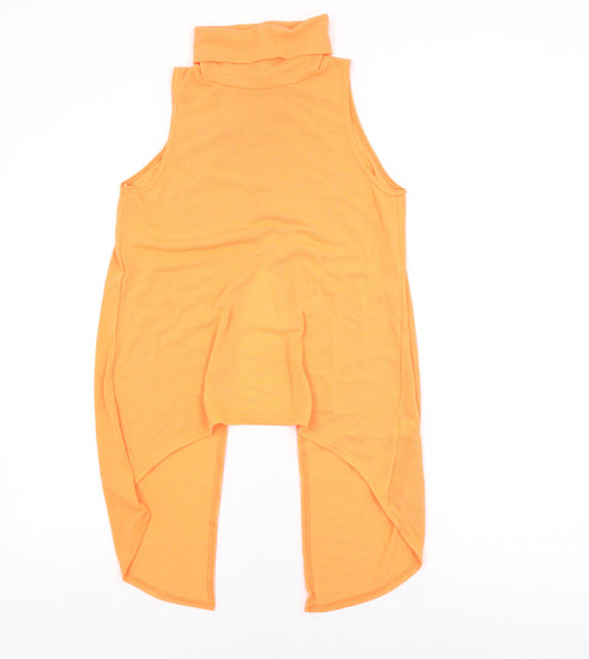 Womens UK Size 12 Select Orange Basic T-Shirt