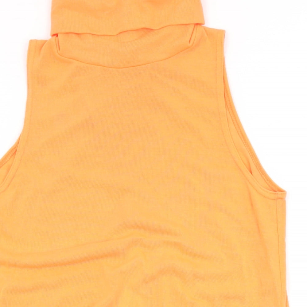 Womens UK Size 12 Select Orange Basic T-Shirt