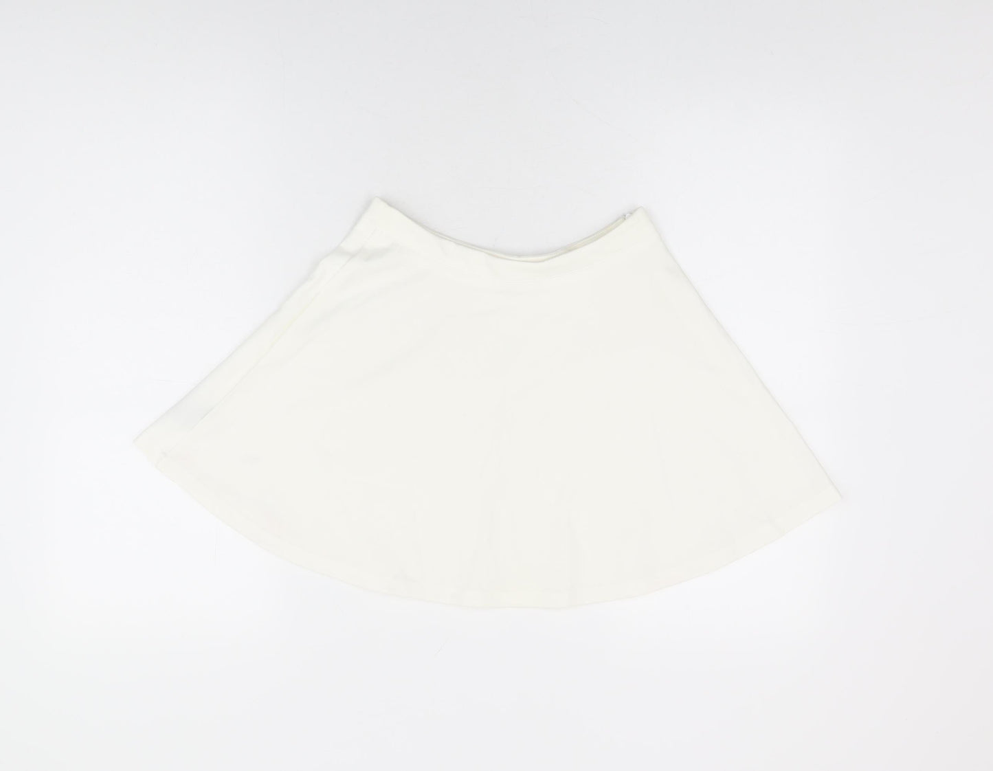 Cider Womens White Polyester Skater Skirt Size XS Zip