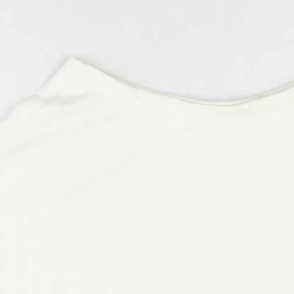 Cider Womens White Polyester Skater Skirt Size XS Zip