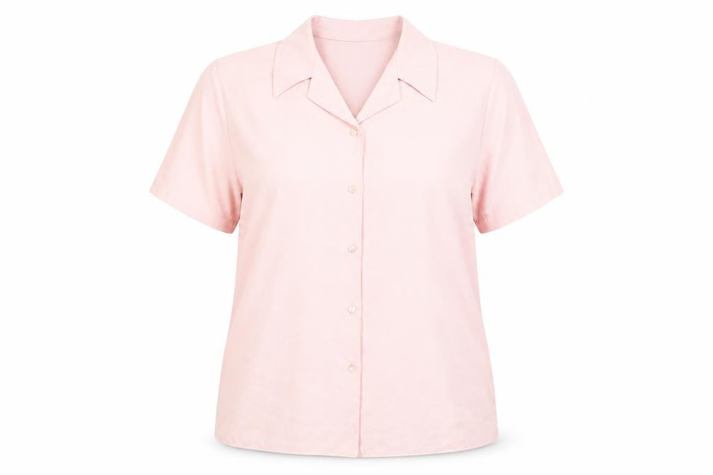 Womens UK Size 18 Emma Collection Pink Basic Button-Up