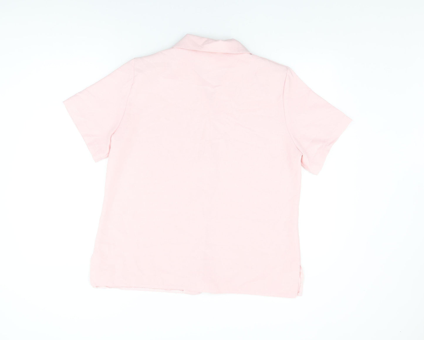 Womens UK Size 18 Emma Collection Pink Basic Button-Up
