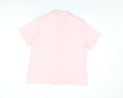 Womens UK Size 18 Emma Collection Pink Basic Button-Up