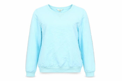 Emma & Ashley Womens Blue Cotton Pullover Sweatshirt Size L Pullover