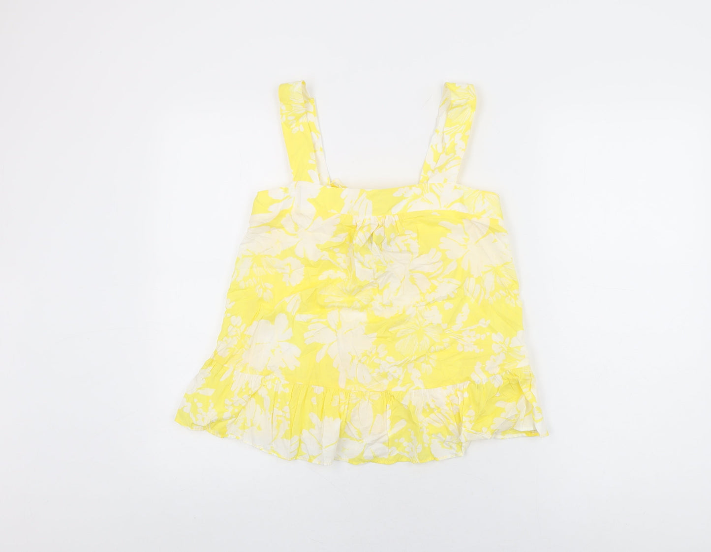Womens UK Size 8 Marks and Spencer Yellow Basic T-Shirt