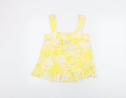 Womens UK Size 8 Marks and Spencer Yellow Basic T-Shirt
