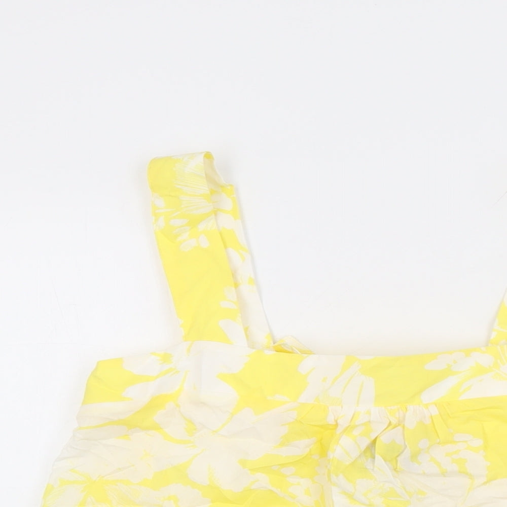 Womens UK Size 8 Marks and Spencer Yellow Basic T-Shirt