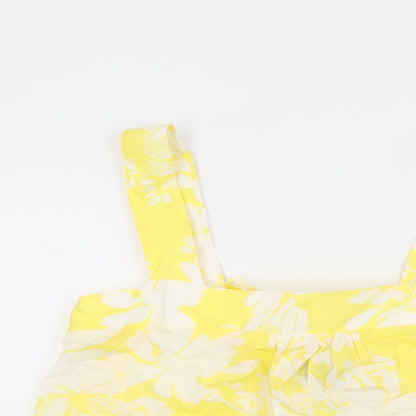Womens UK Size 8 Marks and Spencer Yellow Basic T-Shirt