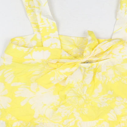Womens UK Size 8 Marks and Spencer Yellow Basic T-Shirt